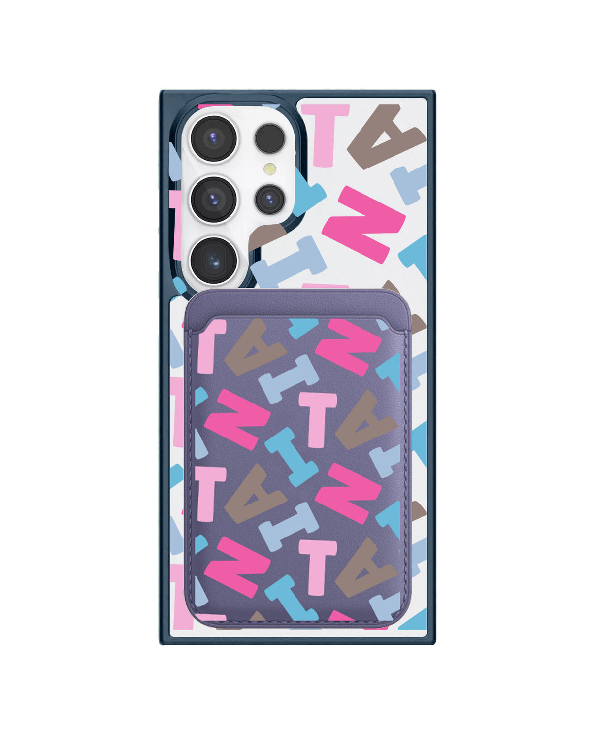 Android Magnetic Wallet Case - Scattered Monogram 2.0