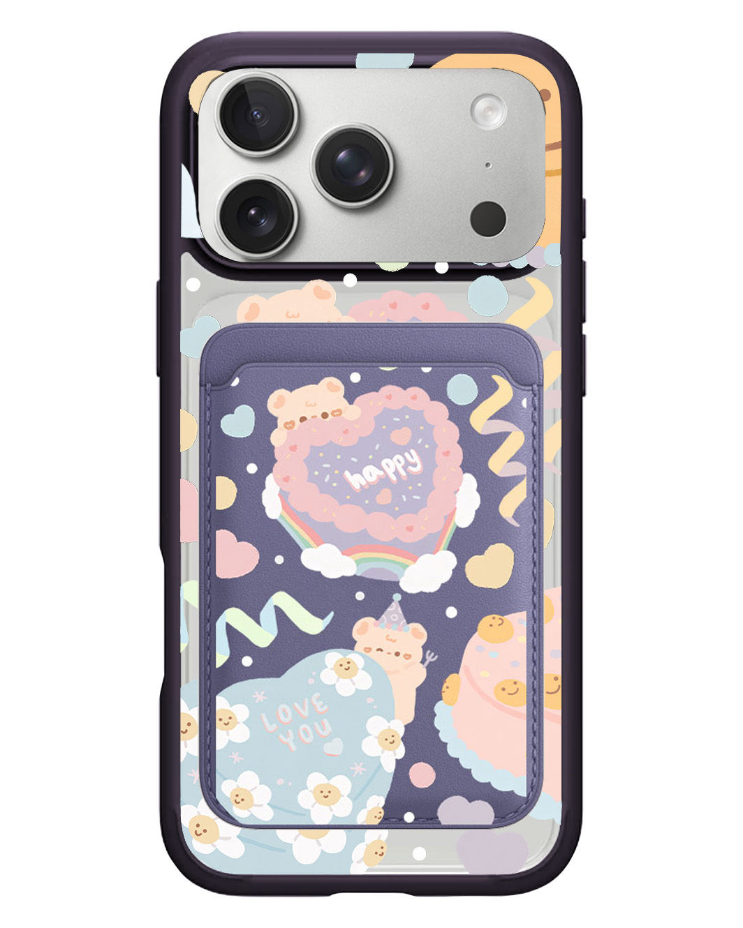 iPhone Magnetic Wallet Case - Cake Party