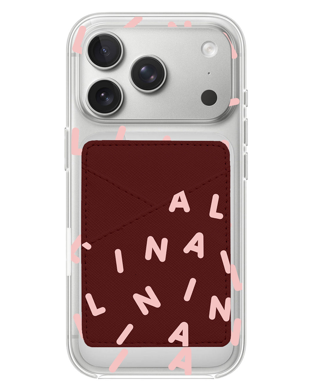 iPhone Phone Wallet Case - Monogram 2.0 Pink