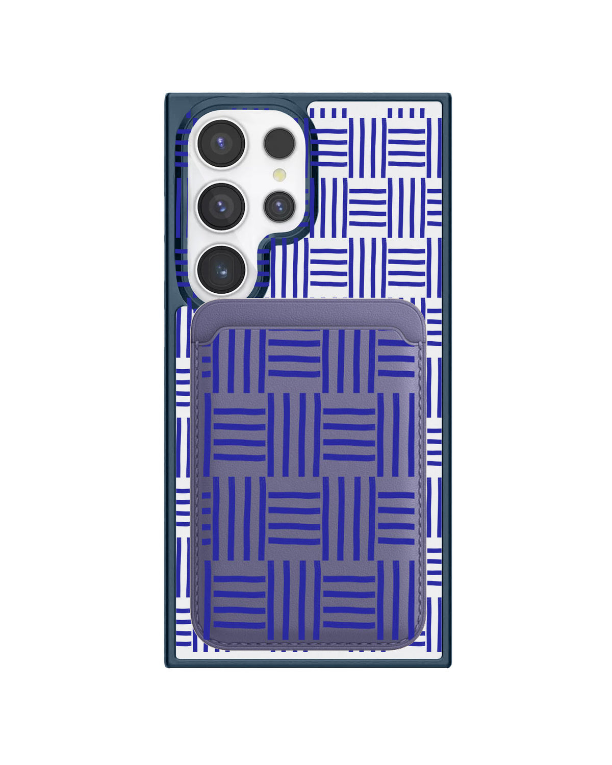 Android Magnetic Wallet Case - Naval Checkered