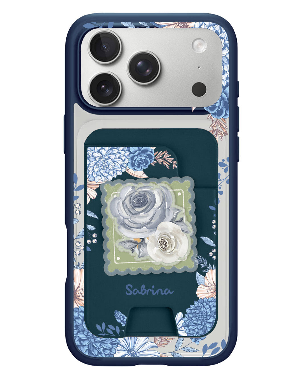iPhone Magpop Wallet - Blue Florals