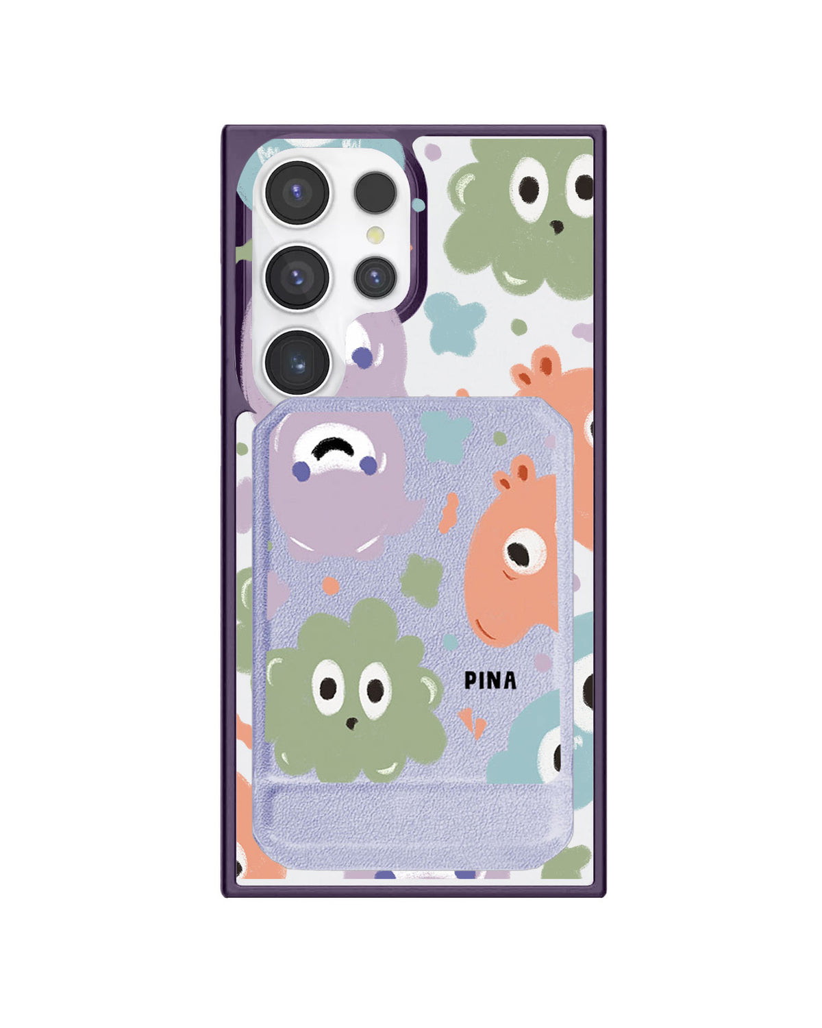 Android Magnetic Multifold Wallet - Cute Monster 2.0