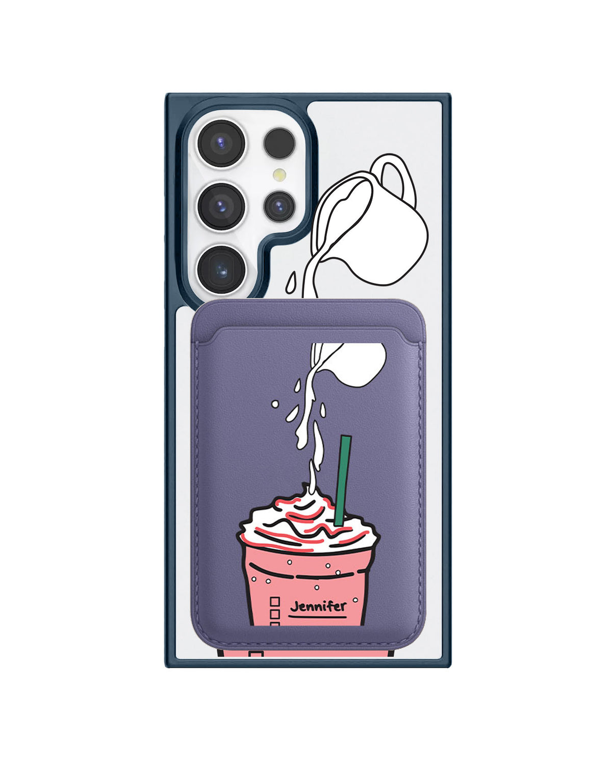 Android Magnetic Wallet Case - Frappe Rasberry