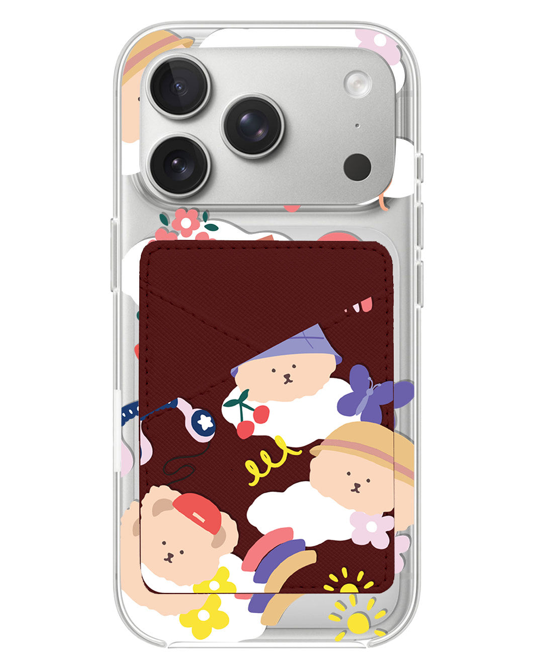 iPhone Phone Wallet Case - Bear In Style