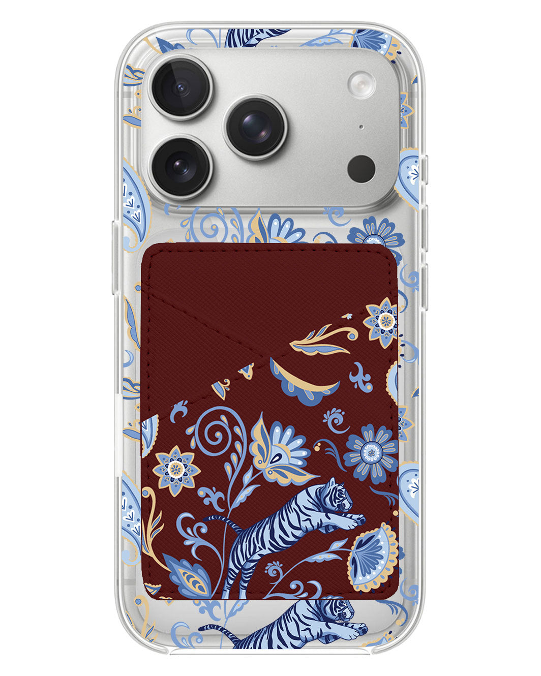 iPhone Phone Wallet Case - Tiger & Floral 1.0