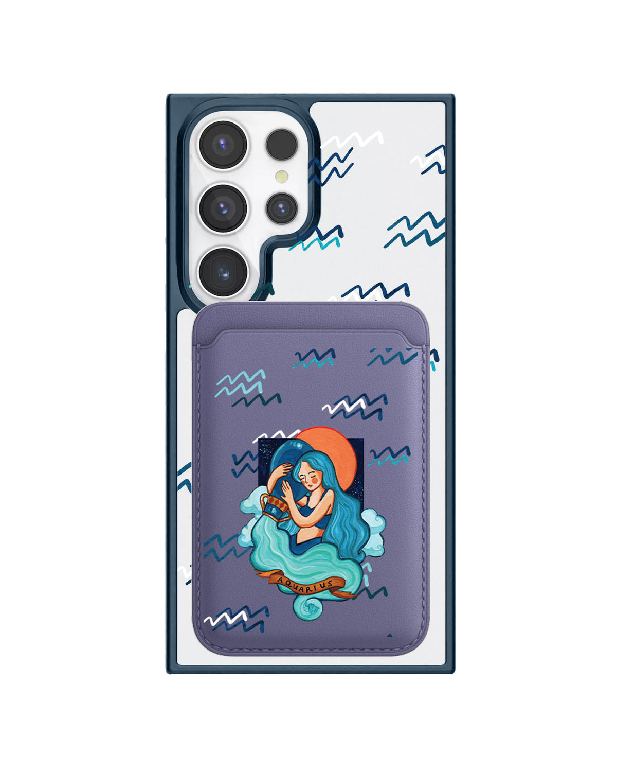 Android Magnetic Wallet Case - Aquarius
