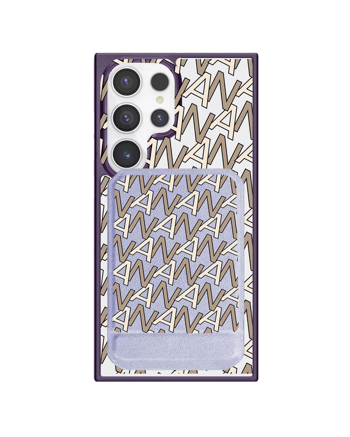 Android Magnetic Multifold Wallet - Initial Monogram 4.0