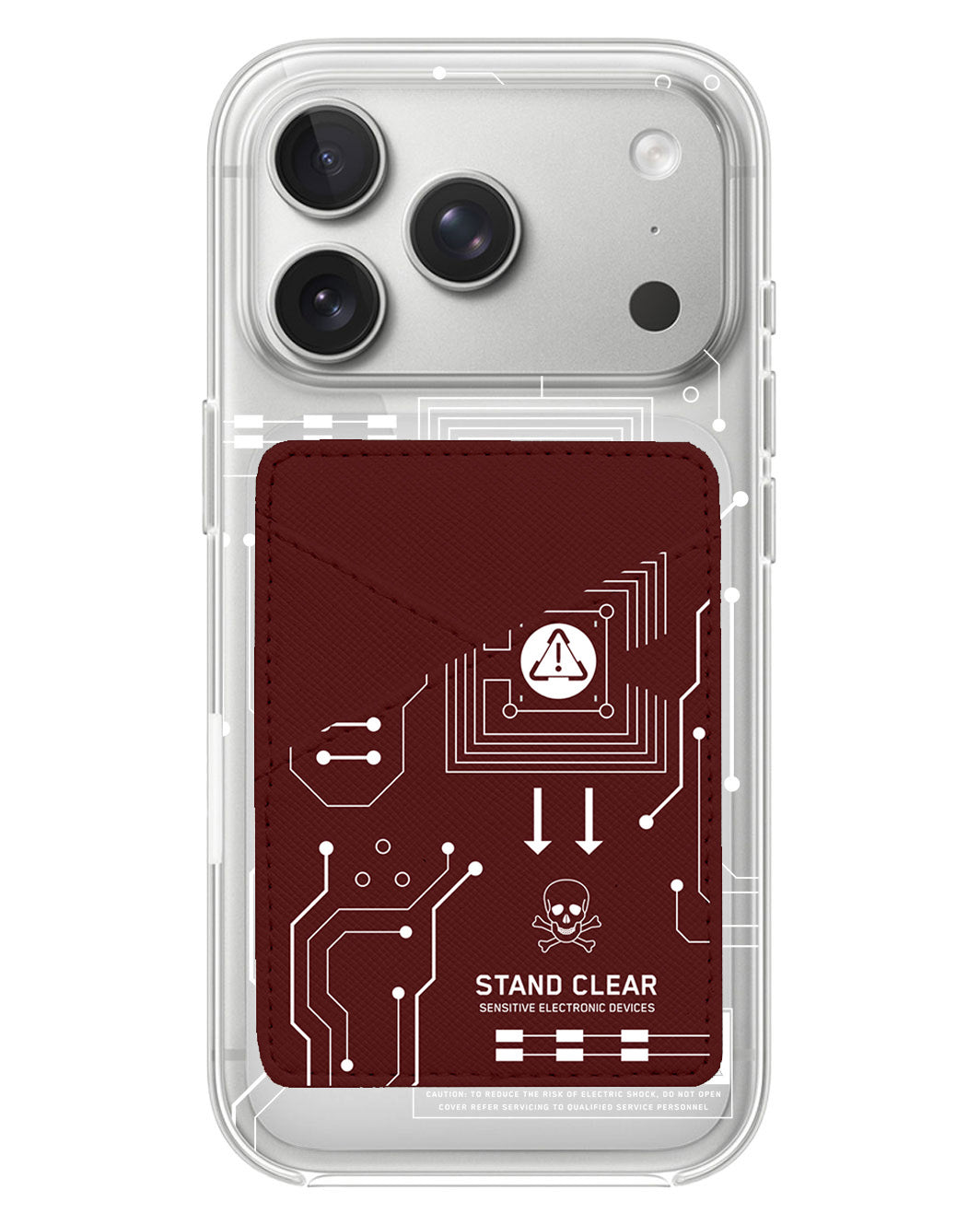 iPhone Phone Wallet Case - Circuit White