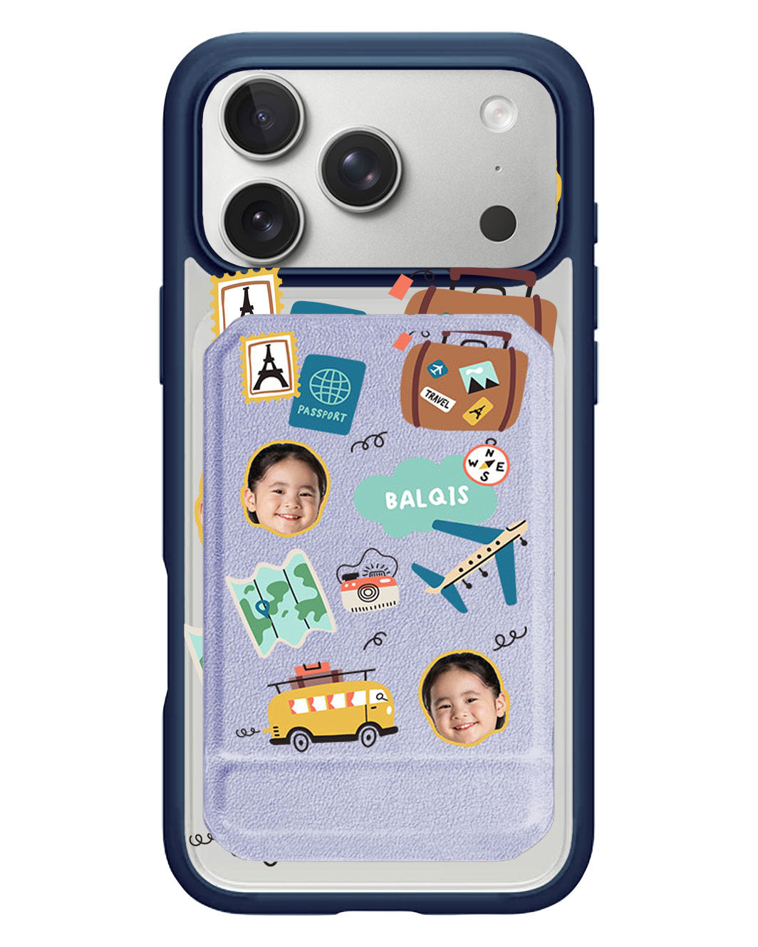 iPhone Magnetic Multifold Wallet - Face Grid Travel
