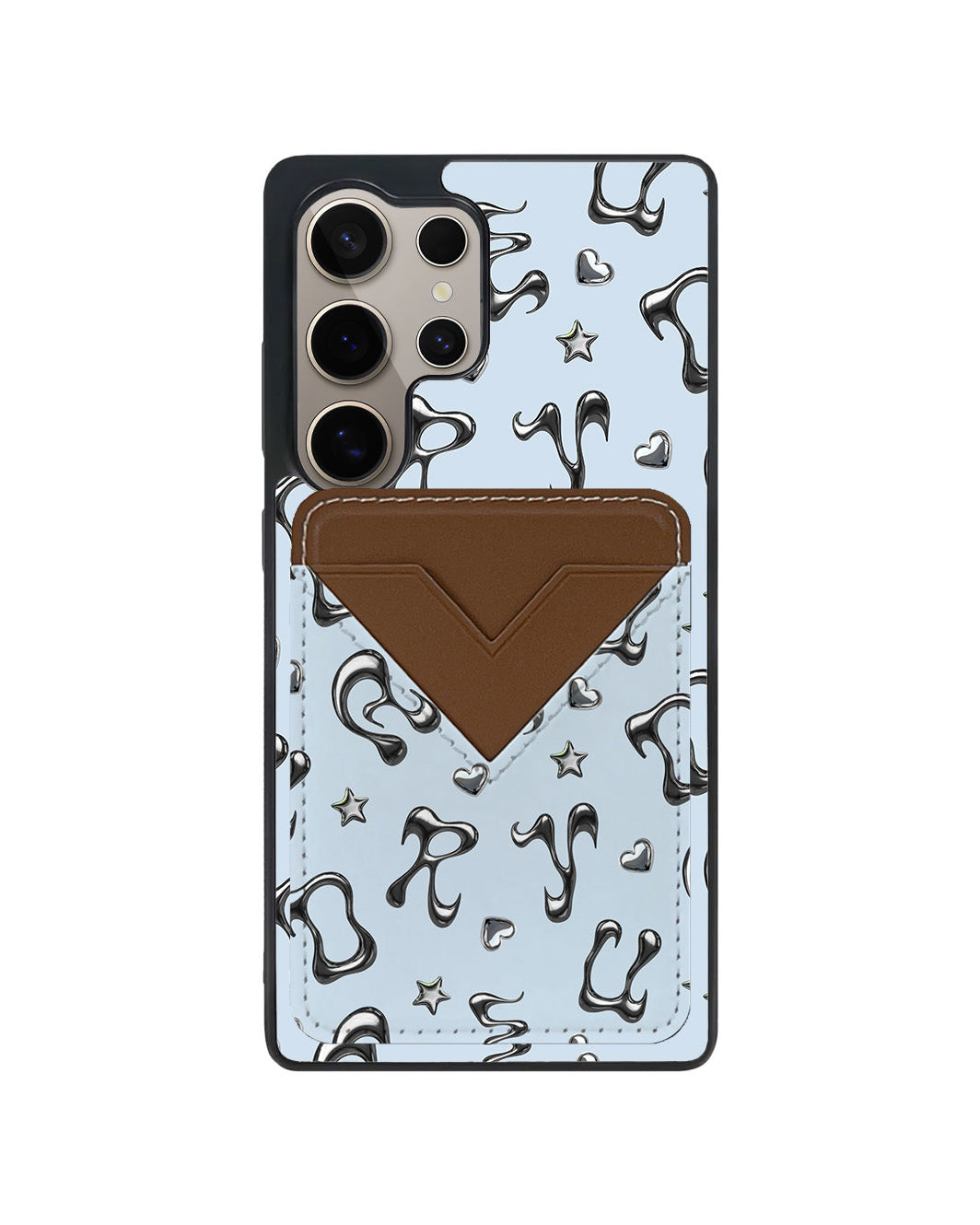 Android Avant Wallet Case - Chrome Monogram 2.0
