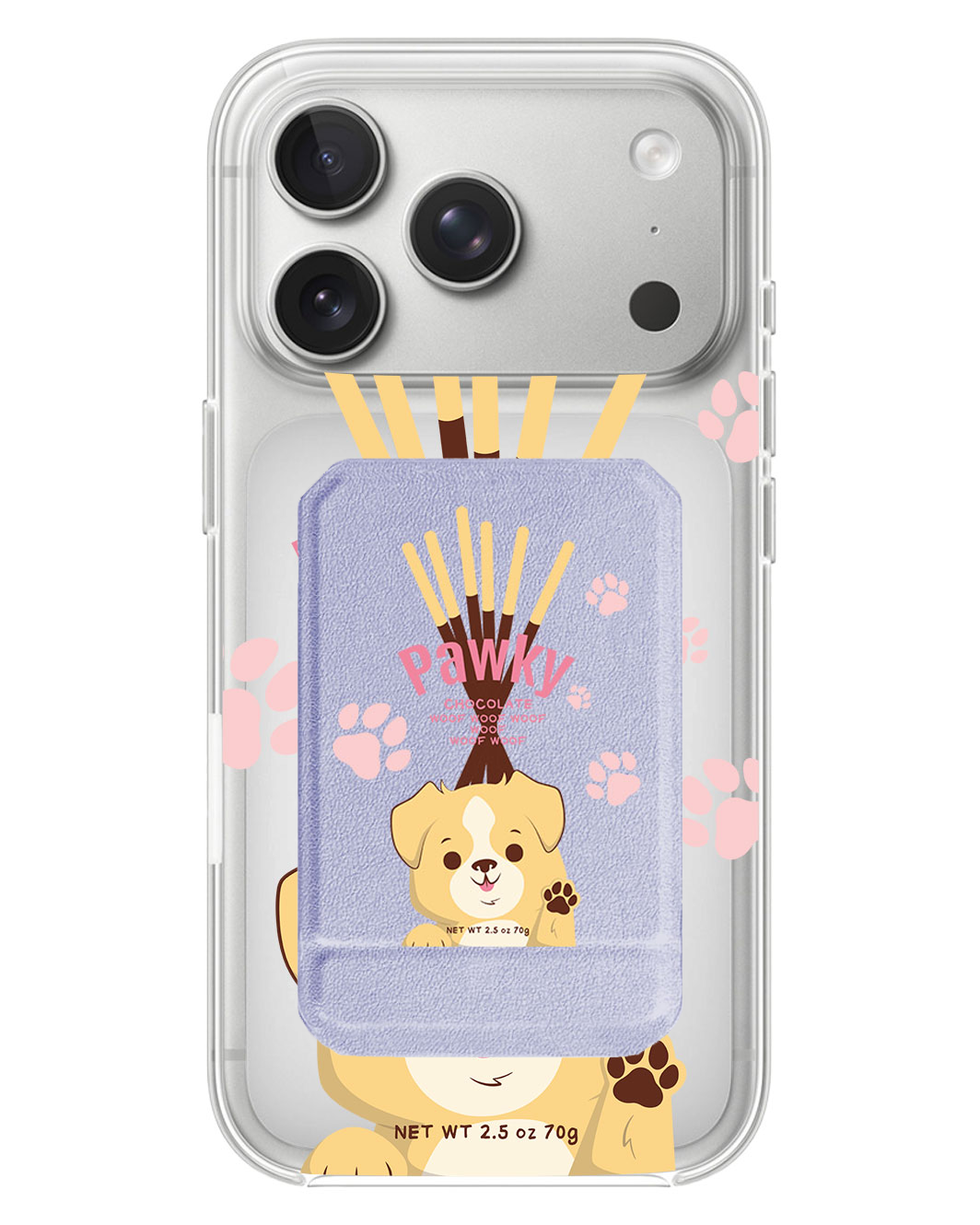 iPhone Magnetic Multifold Wallet - Pawky Dog