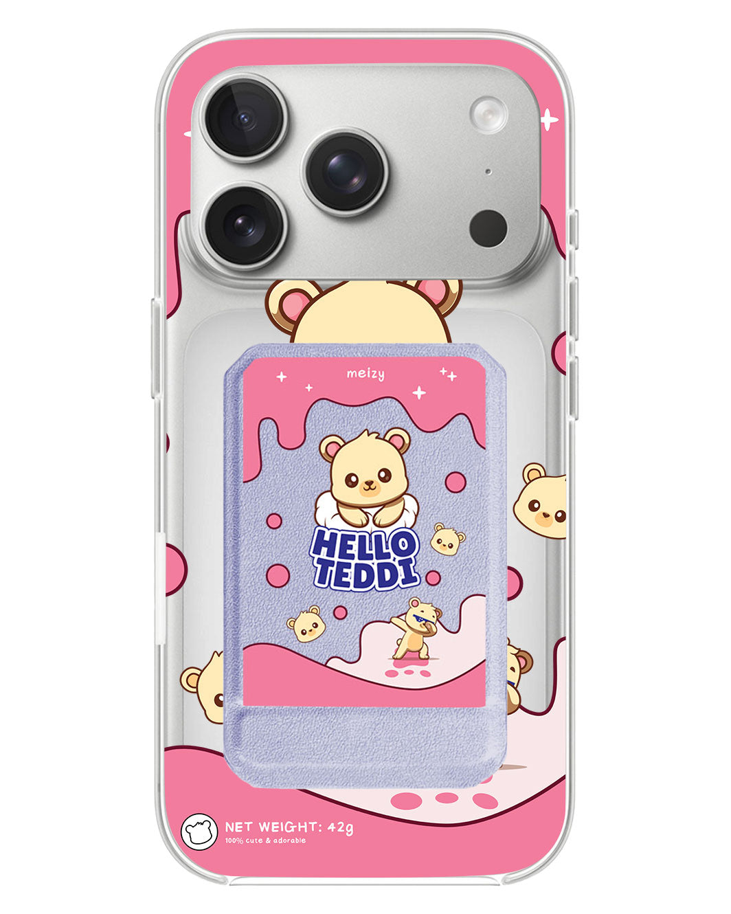 iPhone Magnetic Multifold Wallet - Hello Teddy 2.0