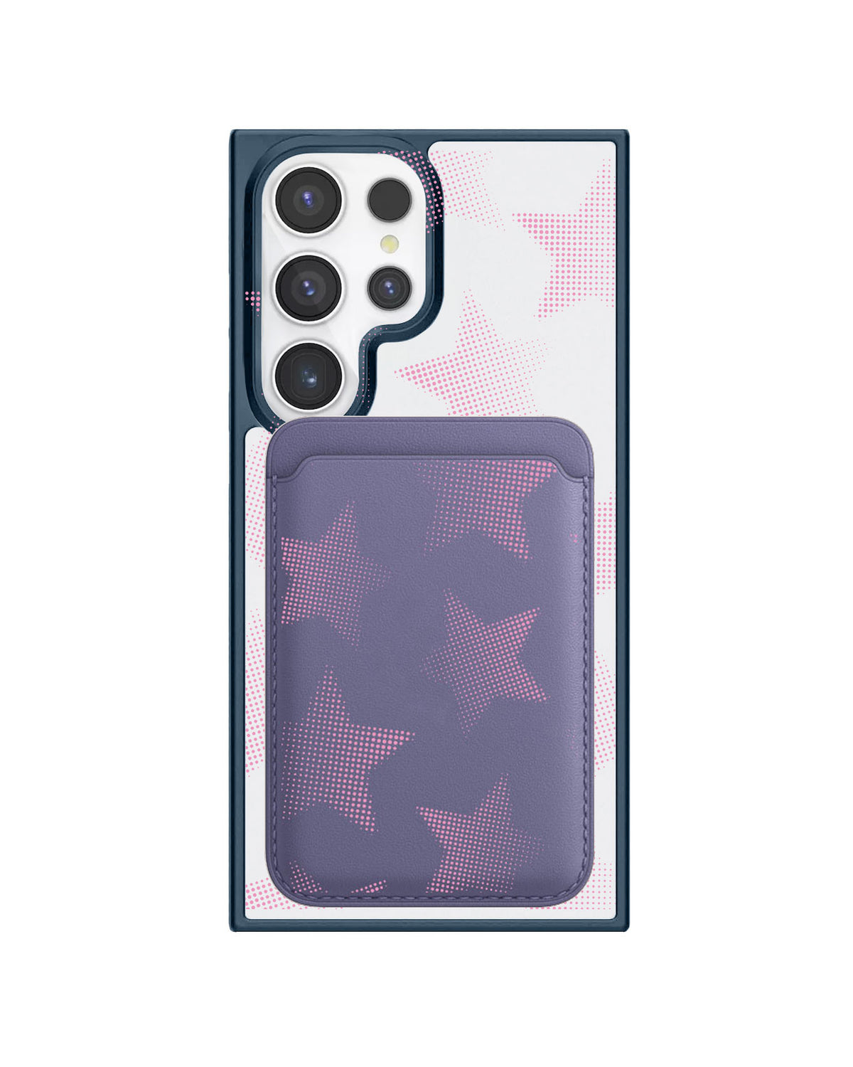 Android Magnetic Wallet Case - Pink Star