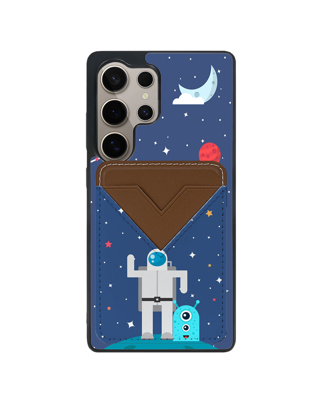 Android Avant Wallet Case - Blue Alien