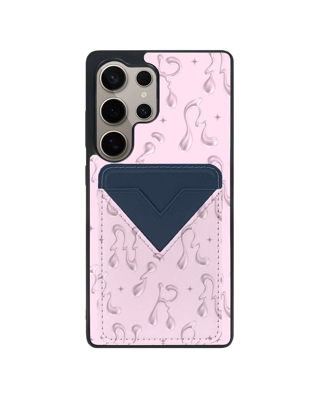 Android Avant Wallet Case - Pink Chrome Monogram 2.0