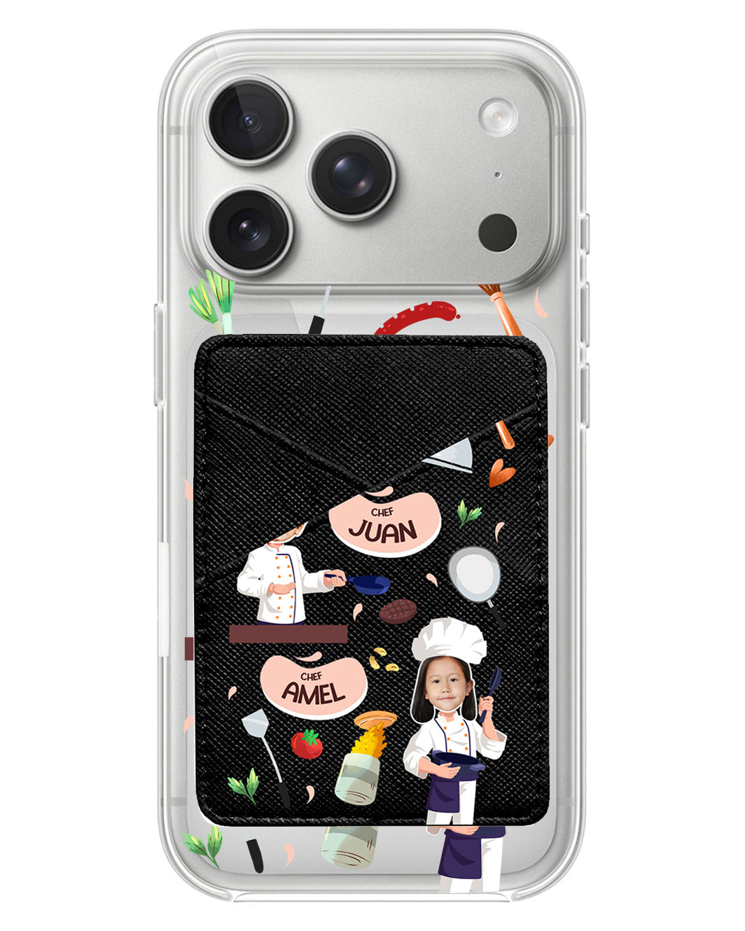iPhone Phone Wallet Case - Face Grid Dream Chef