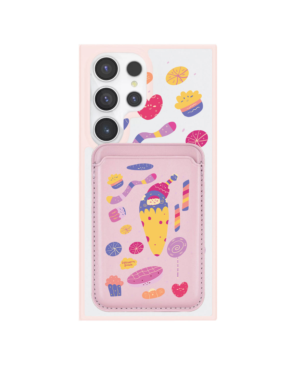 Android Magnetic Wallet Case - Dessert Doodle