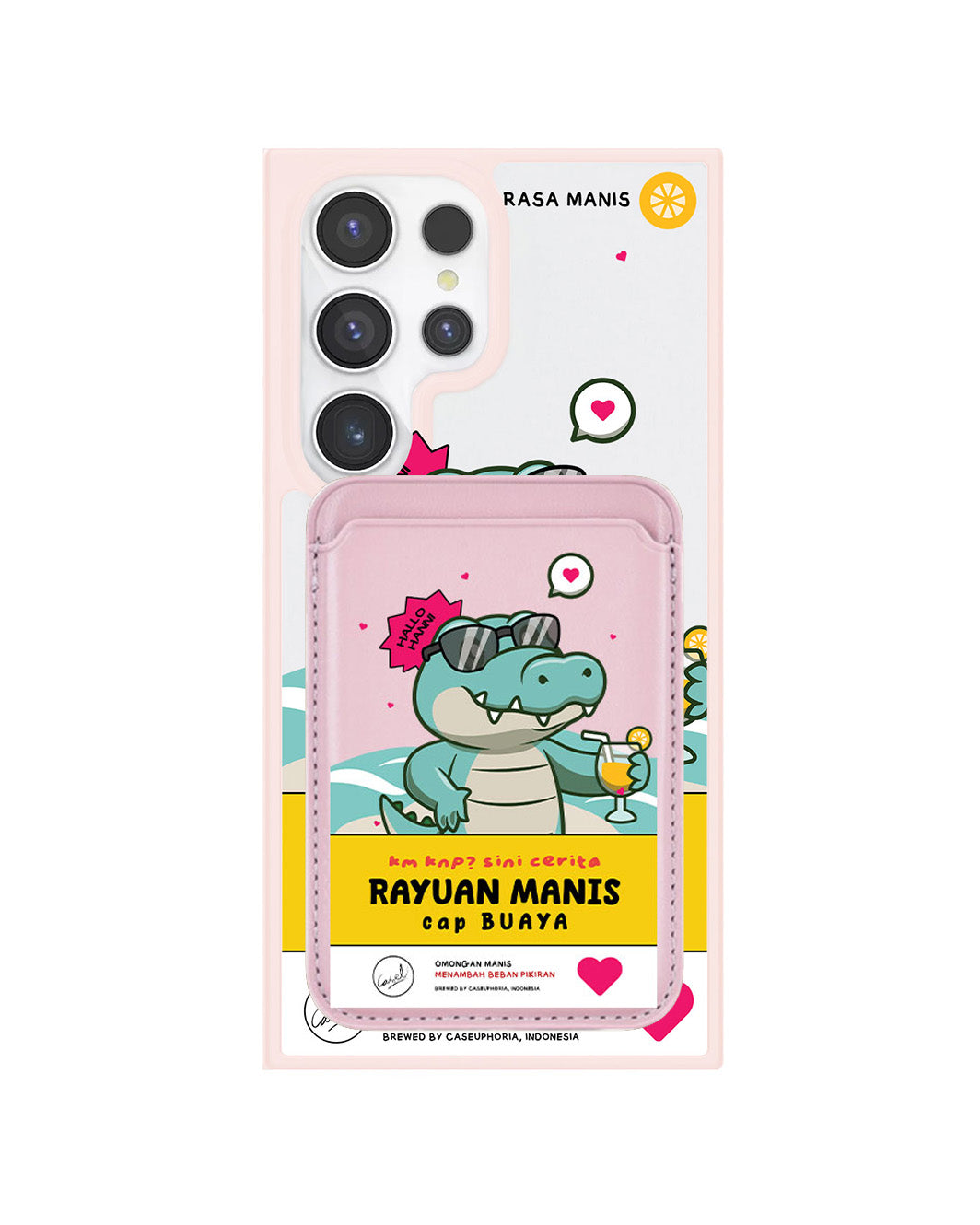 Android Magnetic Wallet Case - Cap Buaya