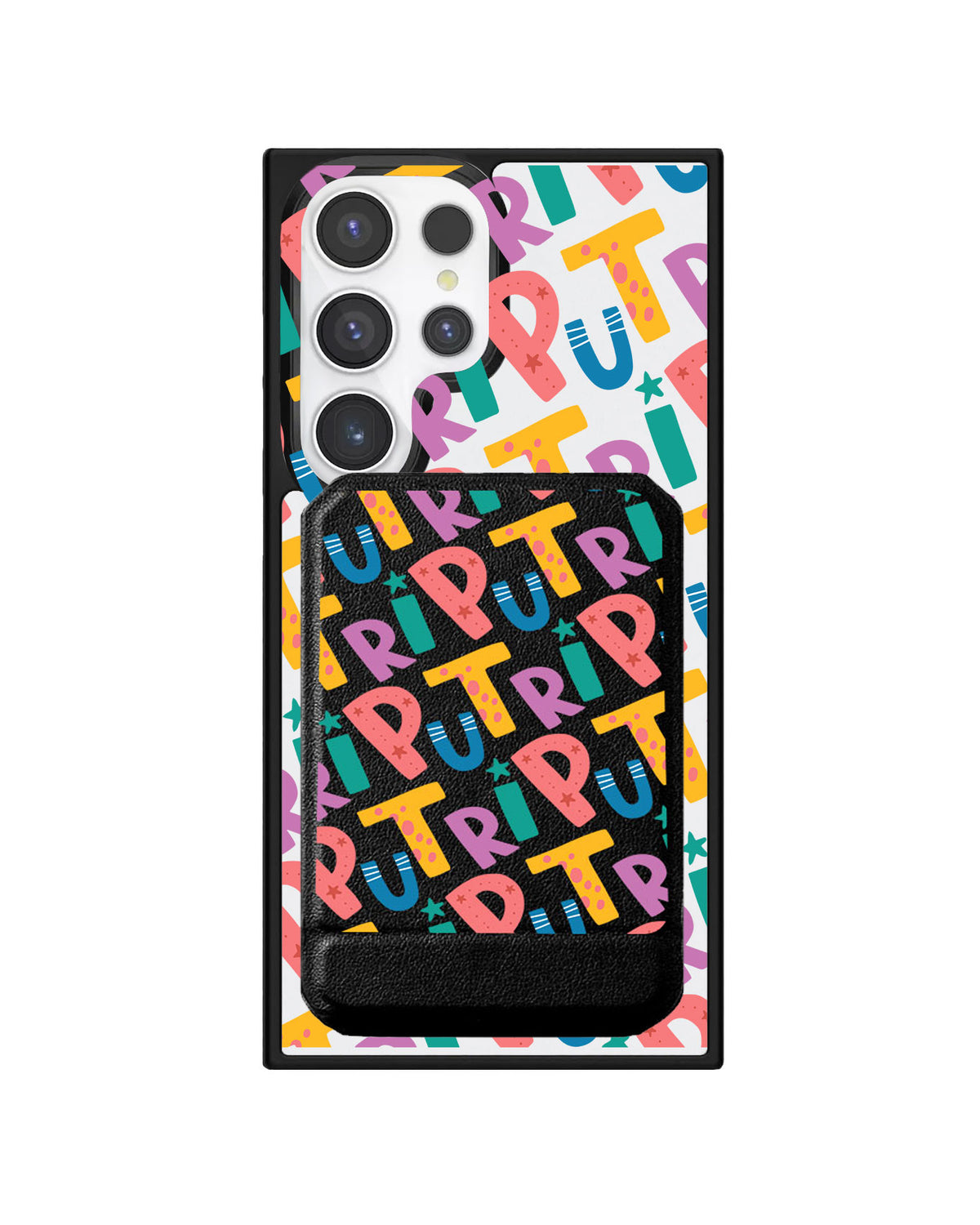 Android Magnetic Multifold Wallet - Playful Monogram 4.0