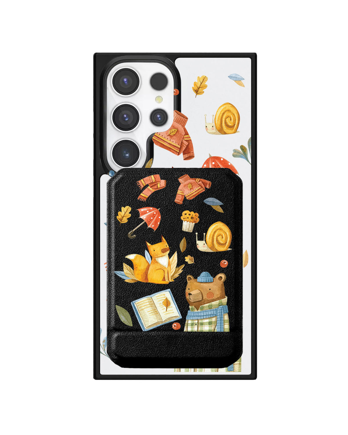 Android Magnetic Multifold Wallet - Bear & Fox