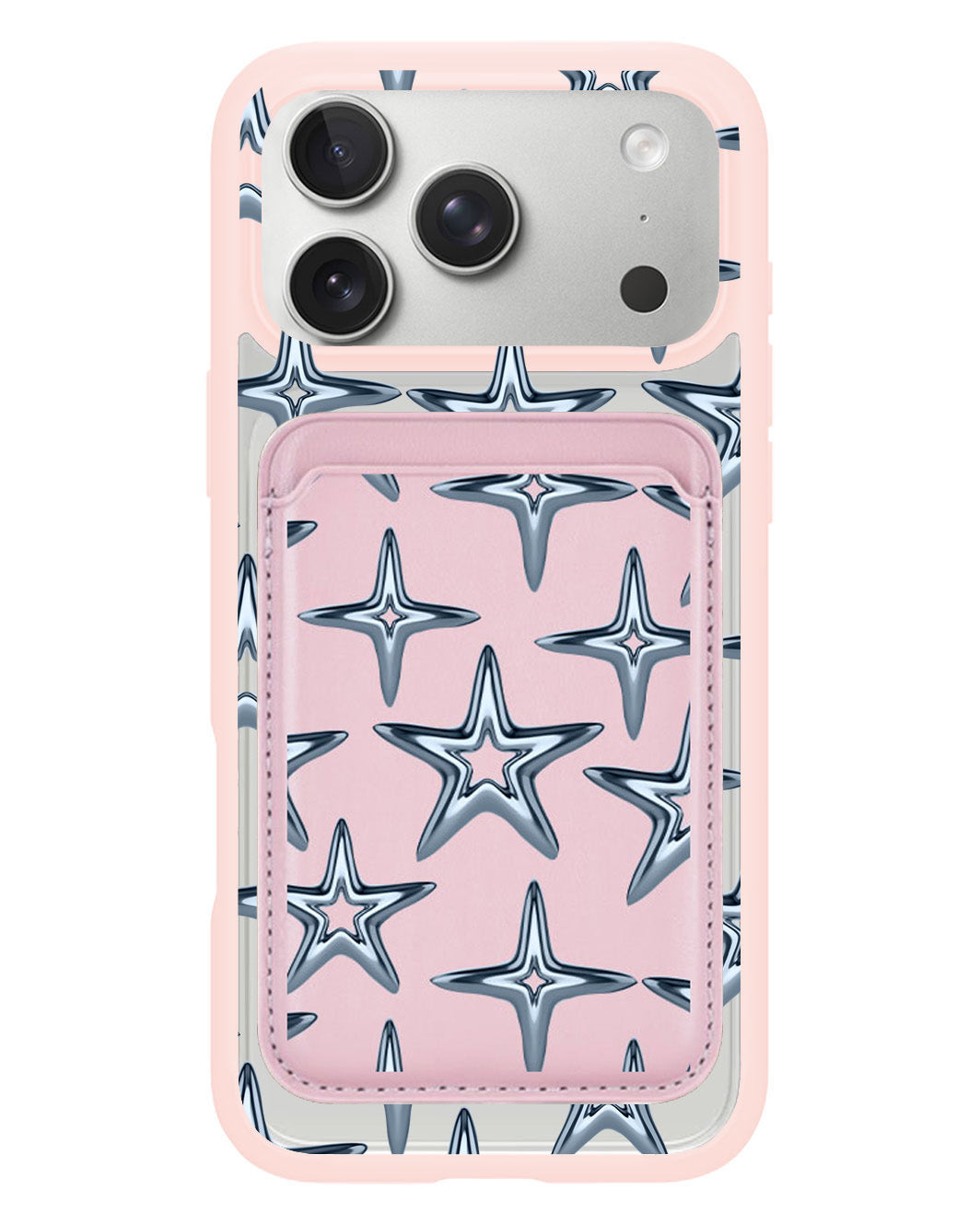 iPhone Magnetic Wallet Case - Chrome Star