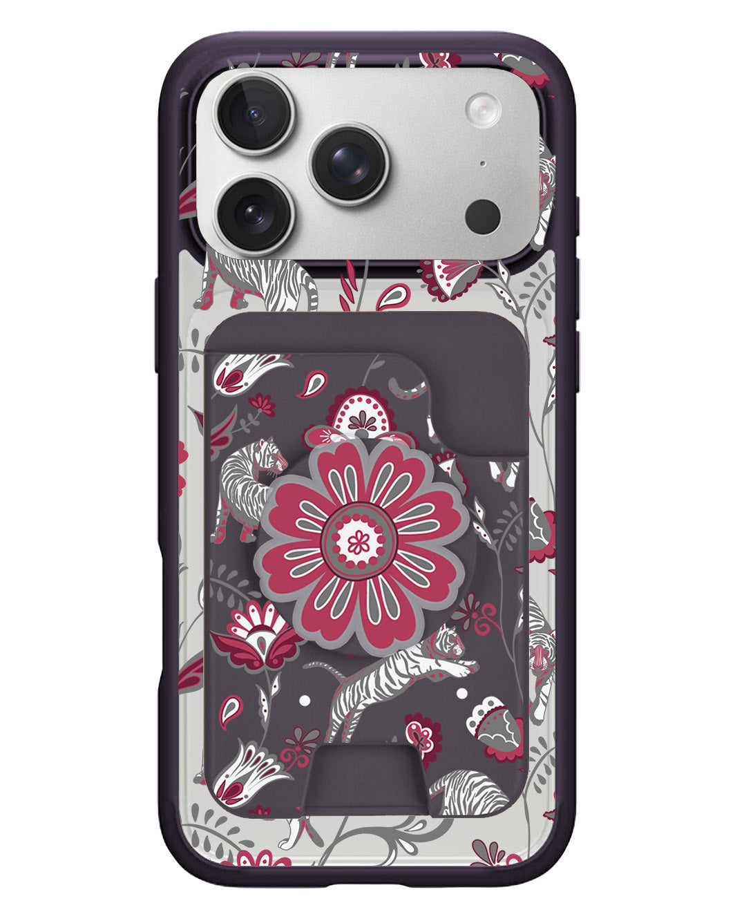 iPhone Magpop Wallet - Tiger & Floral 6.0