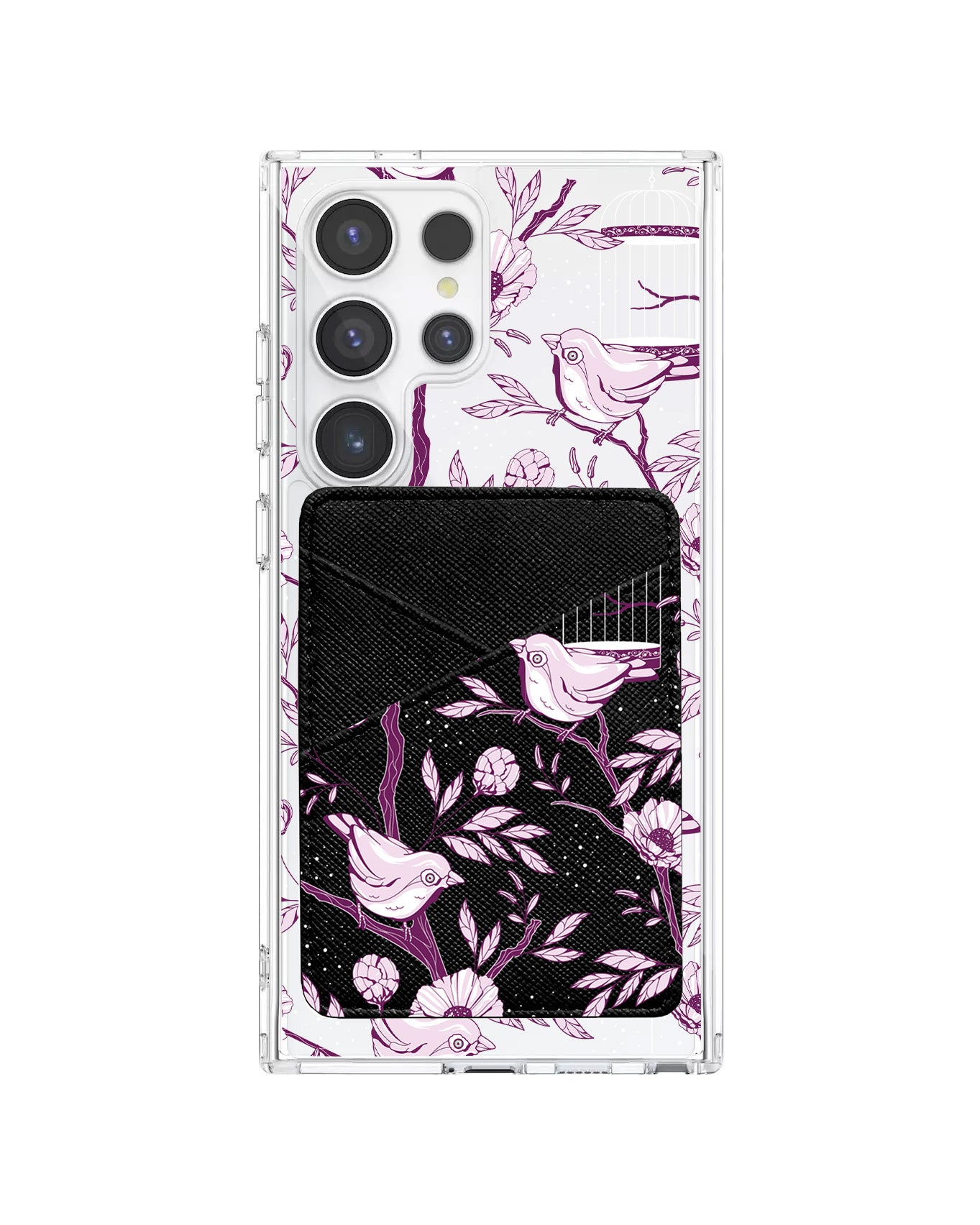 Android Phone Wallet Case - Lovebird Monochrome 5.0