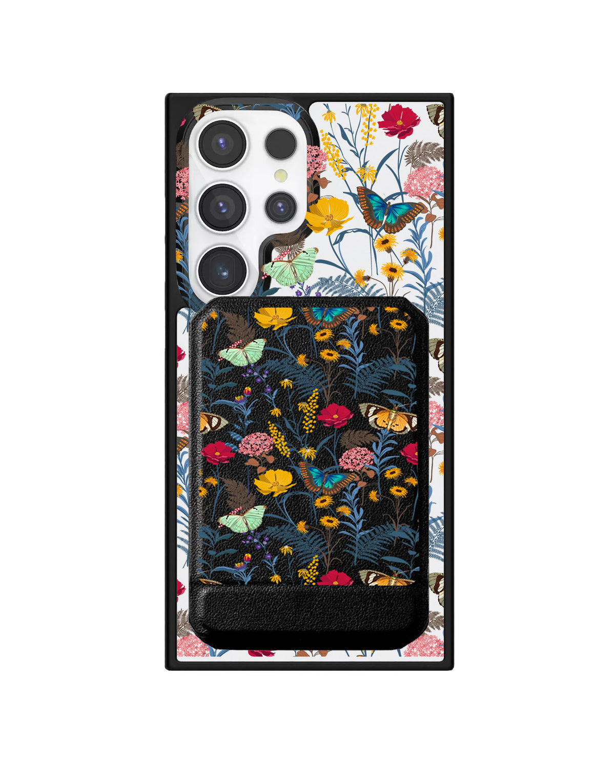 Android Magnetic Multifold Wallet - Flora Magnolia