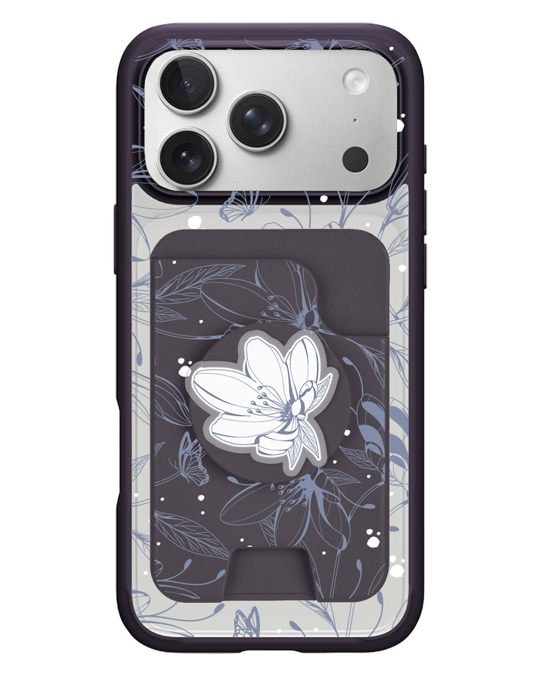 iPhone Magpop Wallet - Sketchy Flower & Butterfly 2.0