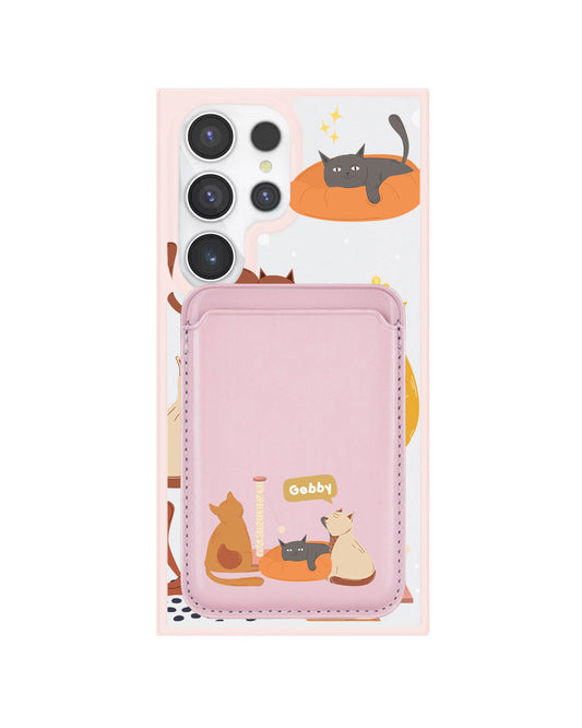 Android Magnetic Wallet Case - Playful Cat