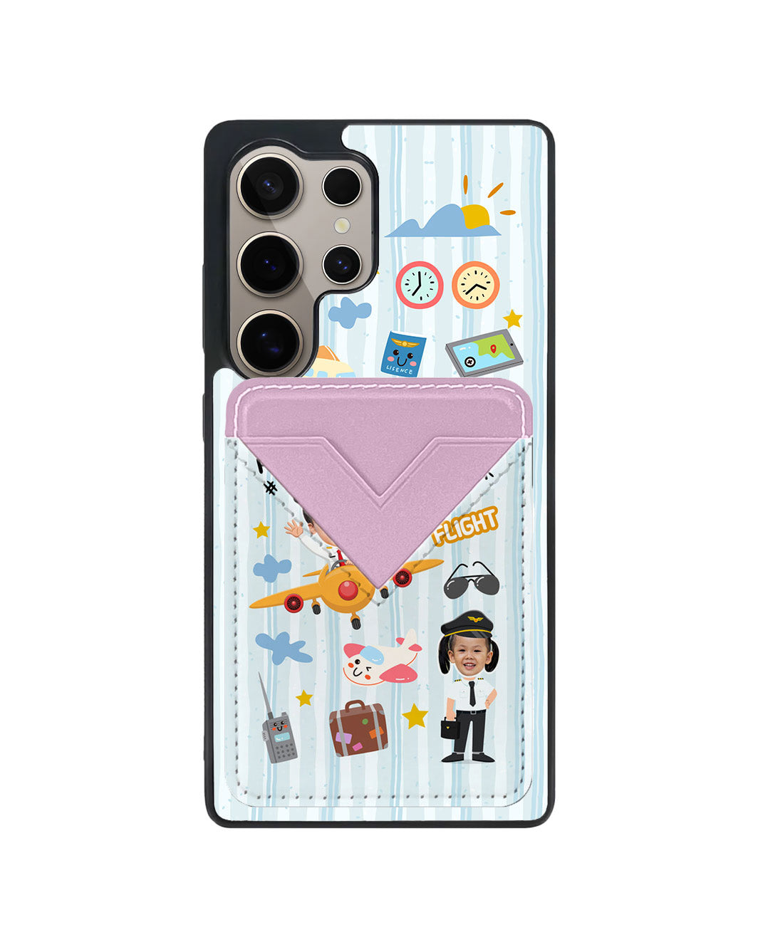 Android Avant Wallet Case - Face Grid Dream Pilot