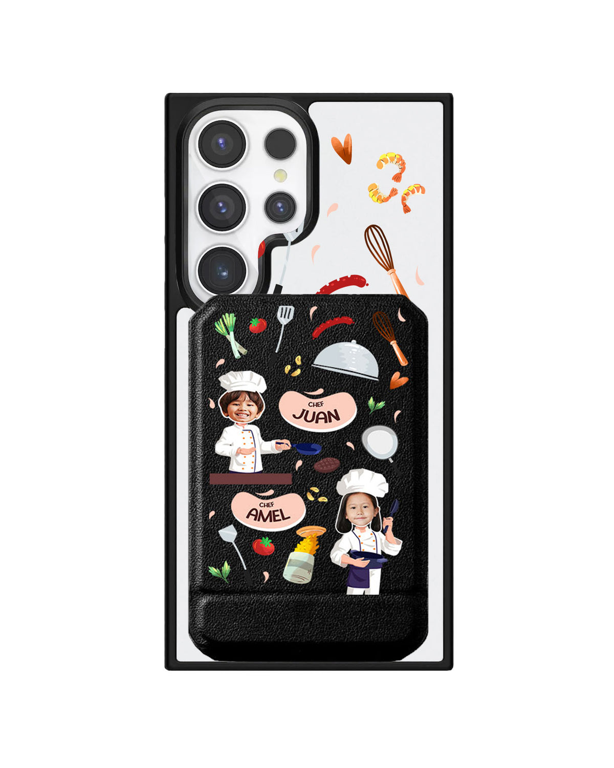 Android Magnetic Multifold Wallet - Face Grid Dream Chef