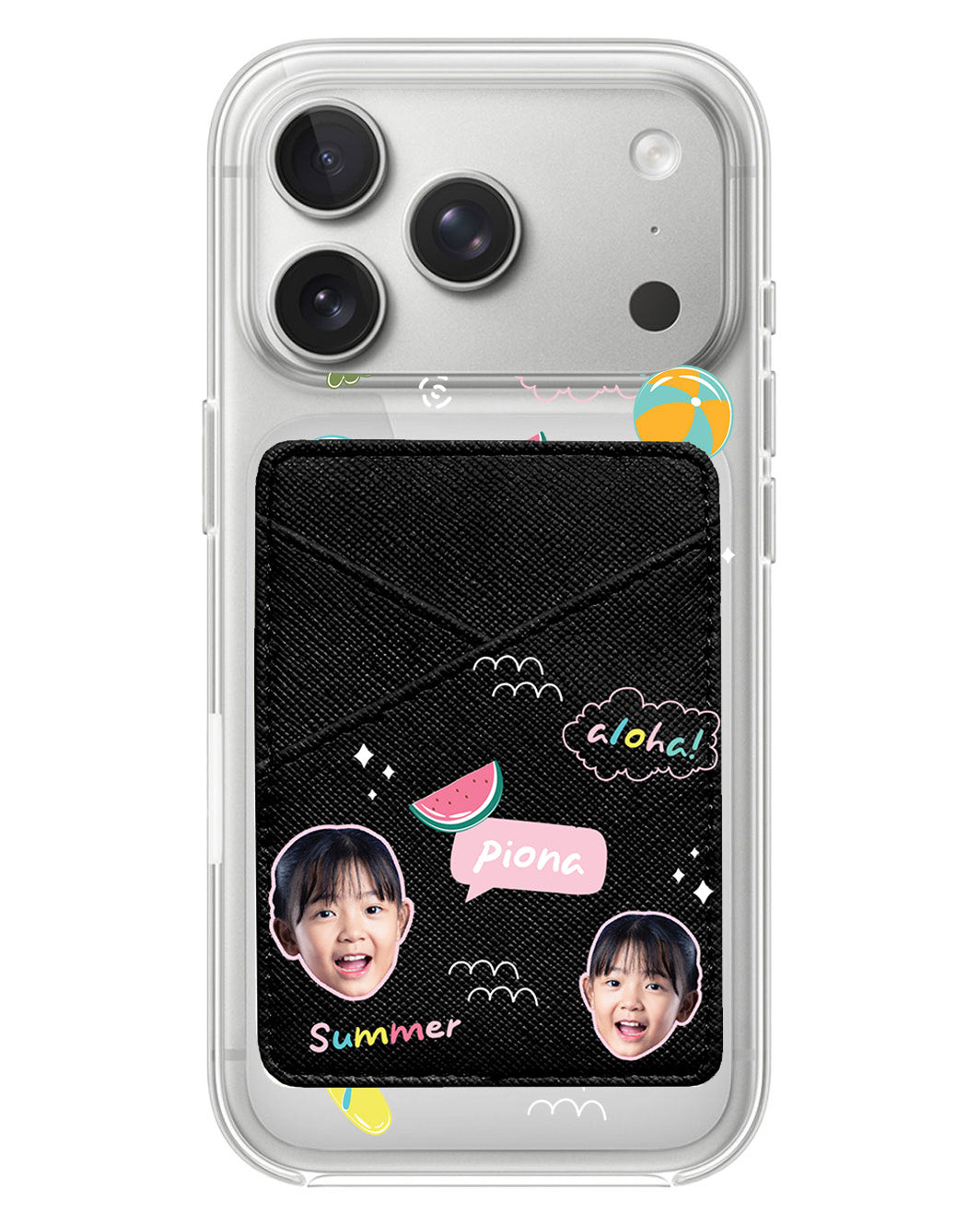 iPhone Phone Wallet Case - Face Grid Summer