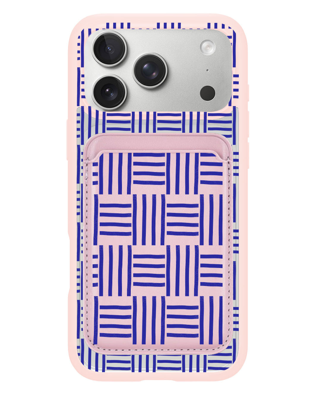 iPhone Magnetic Wallet Case - Naval Checkered
