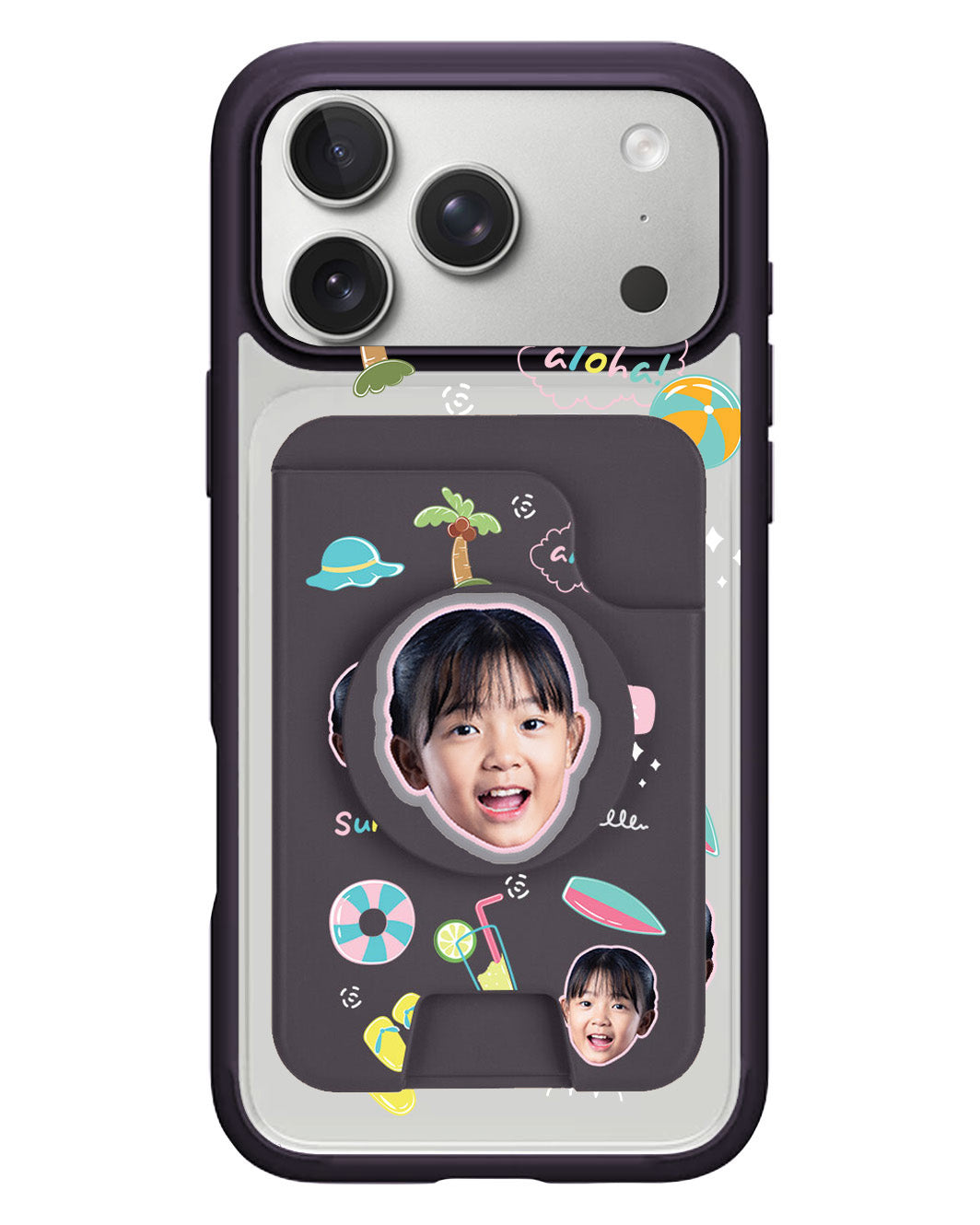 iPhone Magpop Wallet - Face Grid Summer