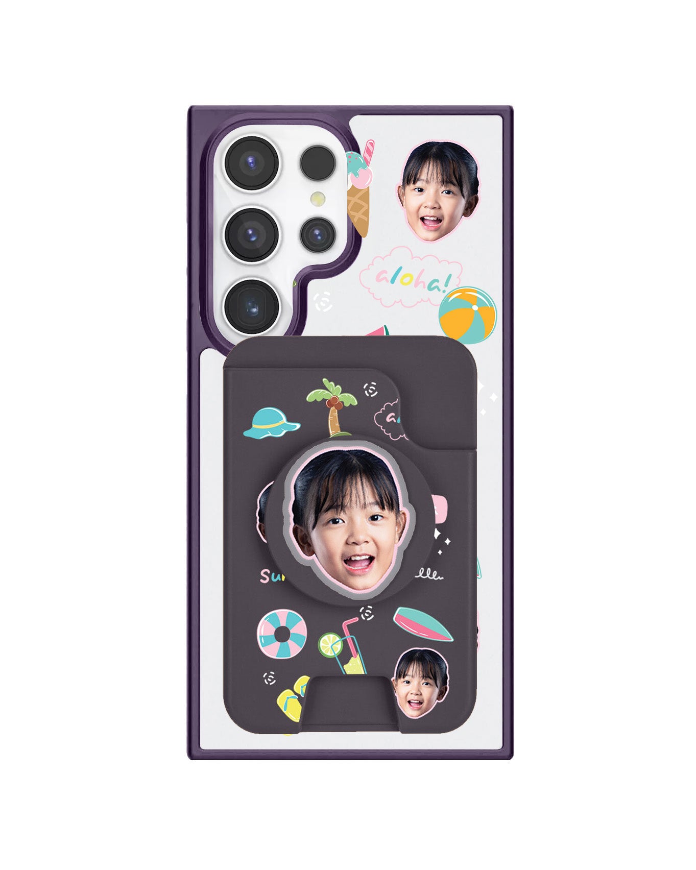 Android Magpop Wallet - Face Grid Summer