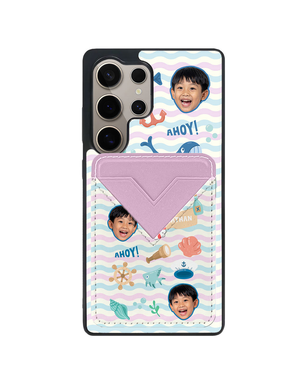 Android Avant Wallet Case - Face Grid Sailor