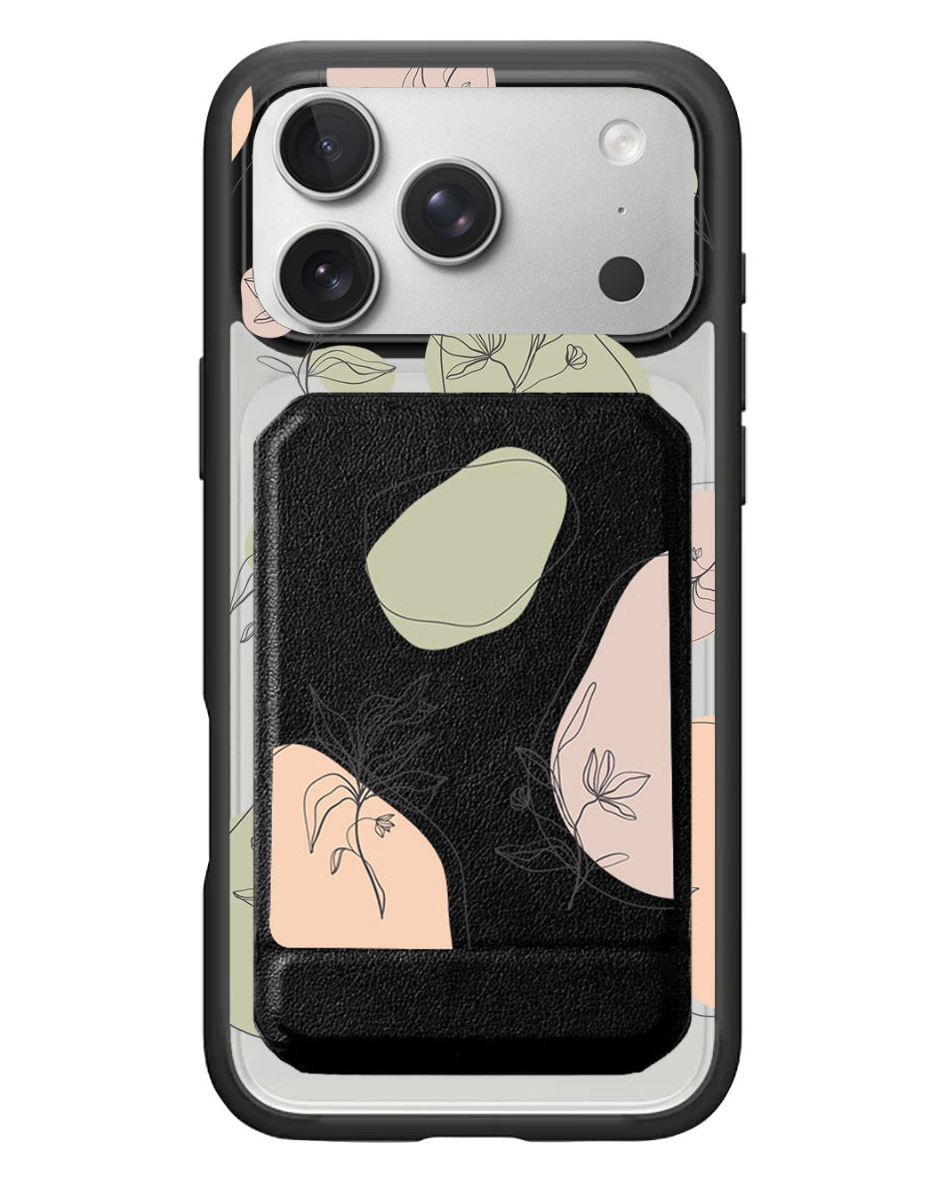 iPhone Magnetic Multifold Wallet - Sketchy Flower