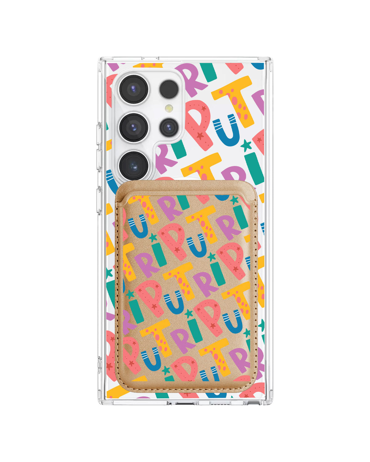 Android Magnetic Wallet Case - Playful Monogram 4.0