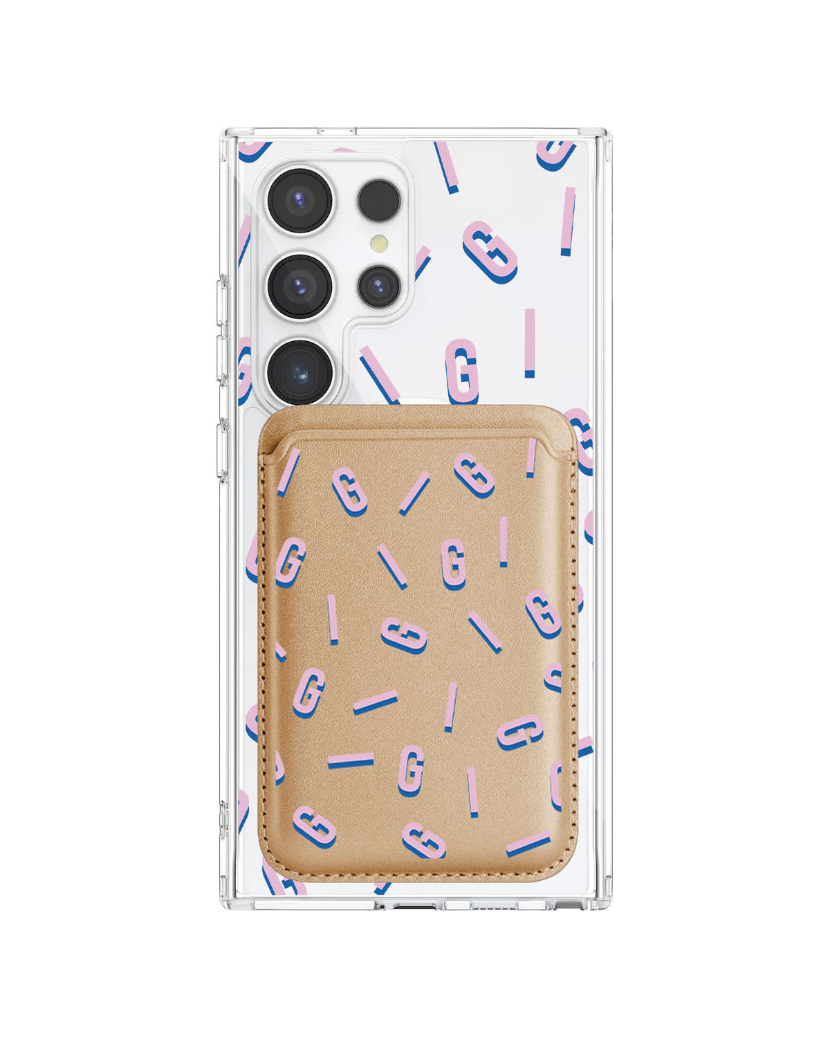 Android Magnetic Wallet Case - Monogram 1.0 Cotton Candy