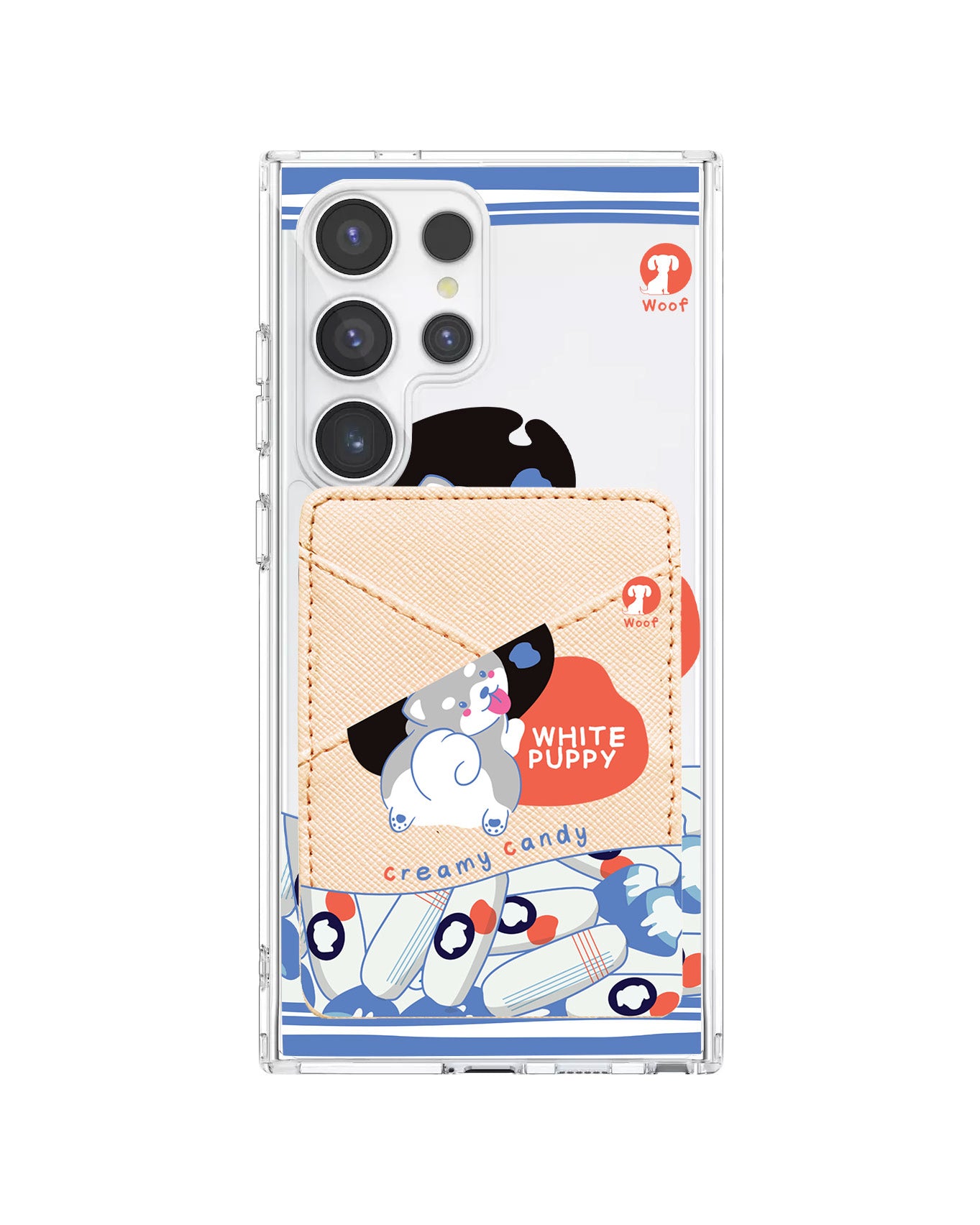 Android Phone Wallet Case - White Puppy
