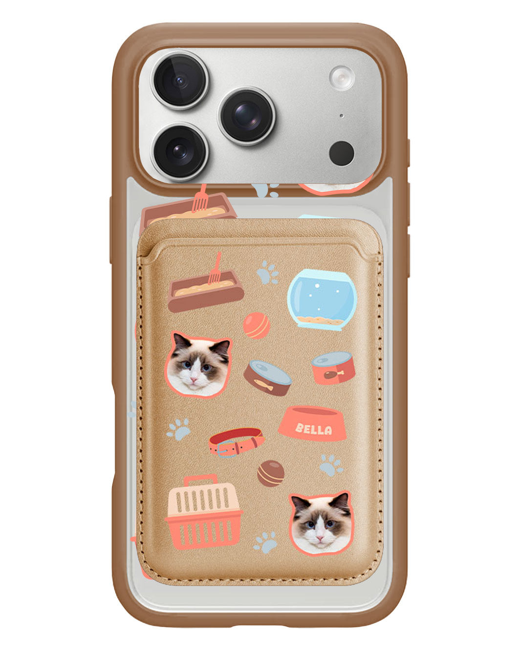 iPhone Magnetic Wallet Case - Pet Grid Kitty Cozy Corner