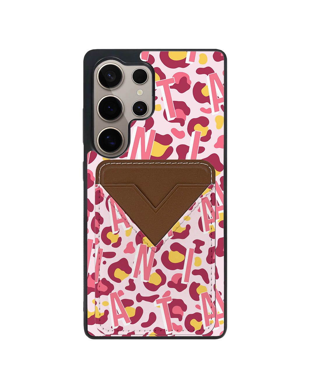 Android Avant Wallet Case - Leopard Monogram 3.0