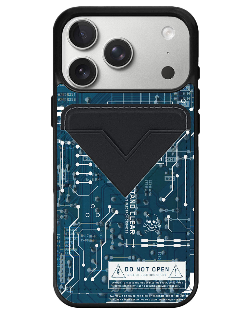 iPhone Avant Wallet Case - Circuit Blue