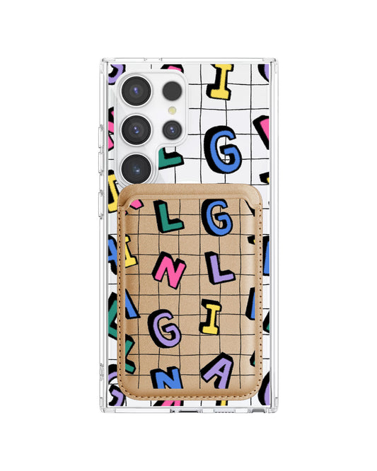 Android Magnetic Wallet Case - Playful Monogram 2.0