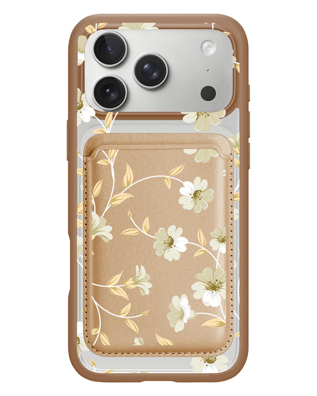 iPhone Magnetic Wallet Case - White Magnolia