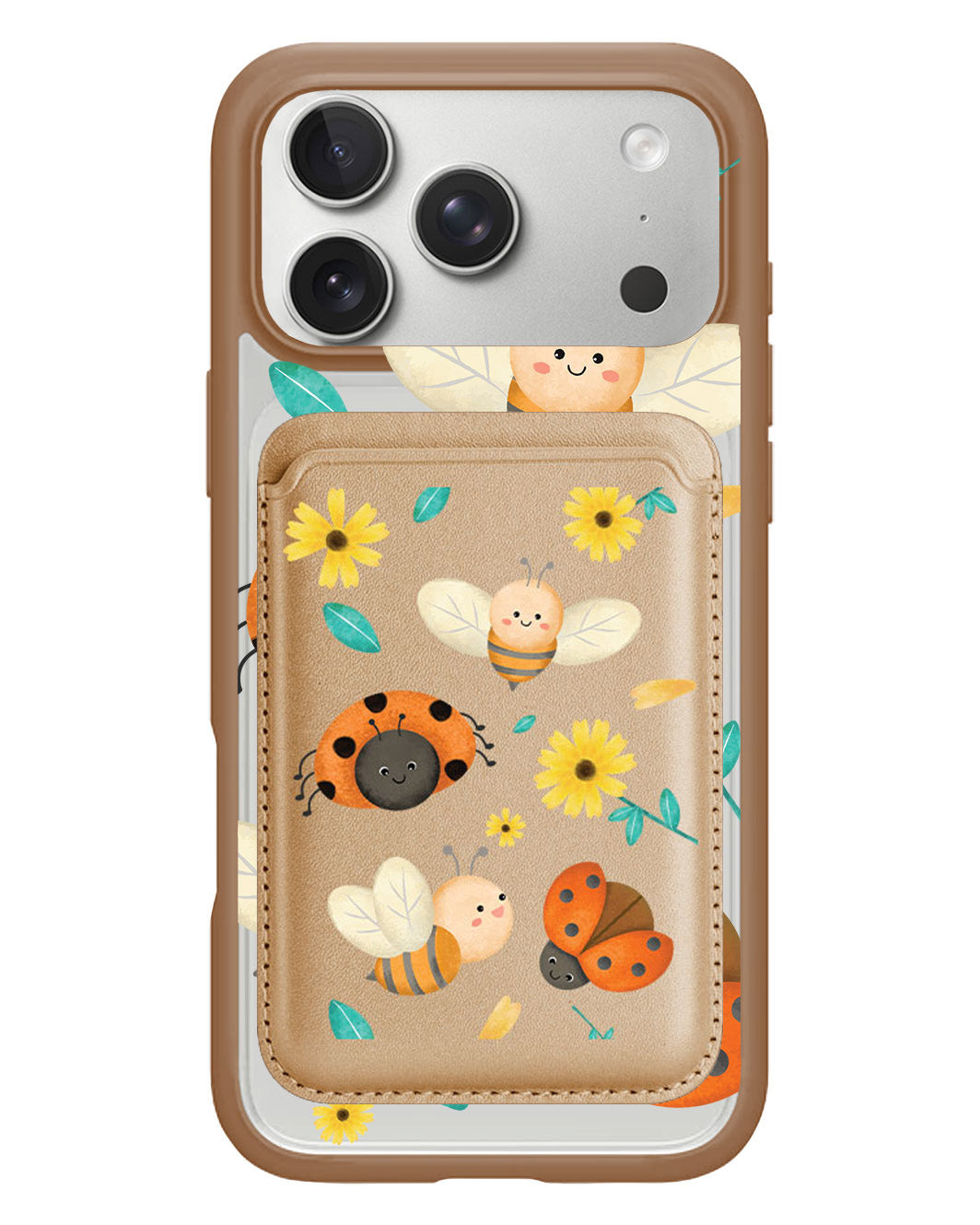 iPhone Magnetic Wallet Case - Lady Bug & Bee