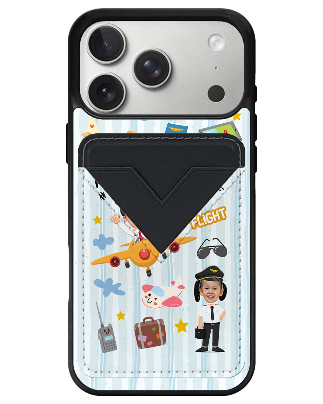 iPhone Avant Wallet Case - Face Grid Dream Pilot