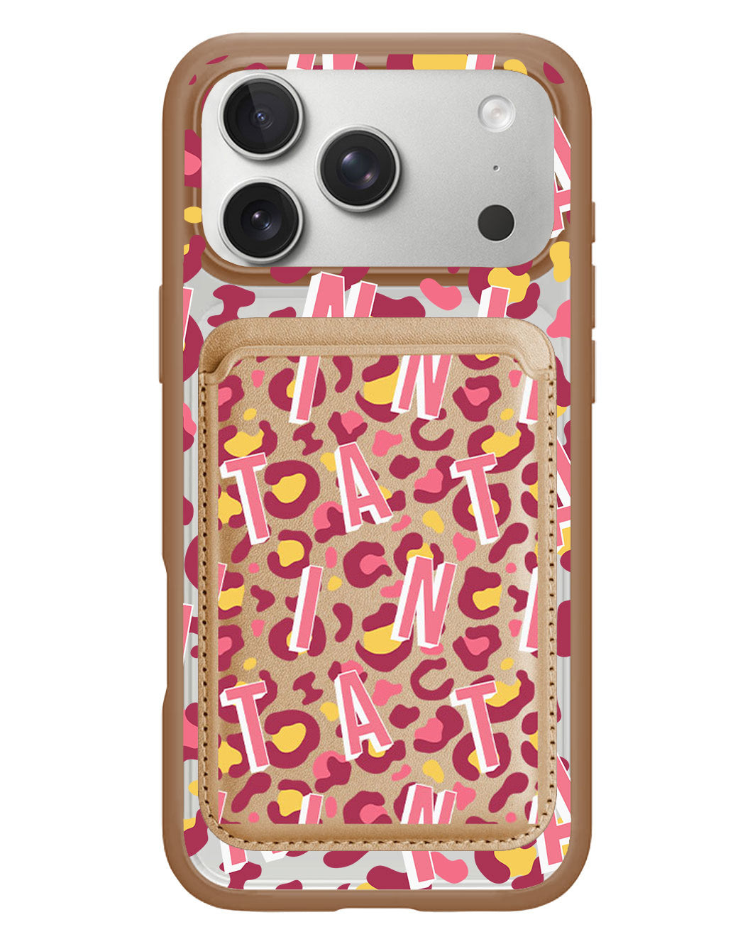 iPhone Magnetic Wallet Case - Leopard Monogram 3.0