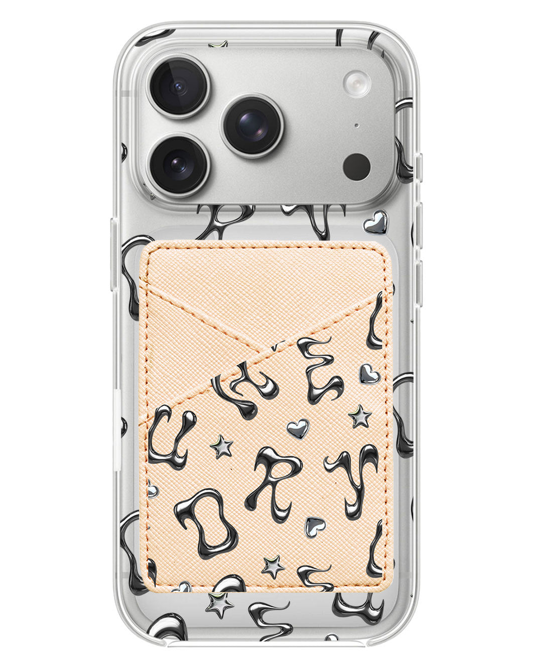 iPhone Phone Wallet Case - Chrome Monogram 2.0